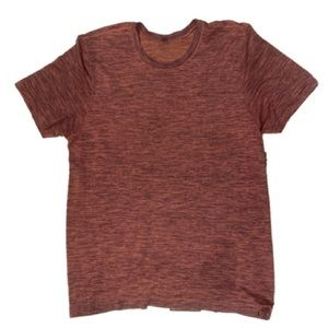 Lululemon Heathered Orange Vent Tech Surge Short Sleeve T-Shirt | Large